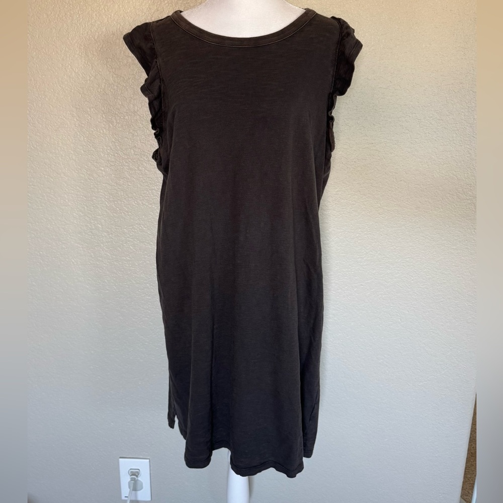 Black Sleeveless Ruffle Dress